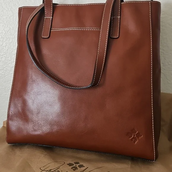 NWT Patricia Nash Brown Leather Viana Tanned Tote Bag Purse - Picture 5 of 15
